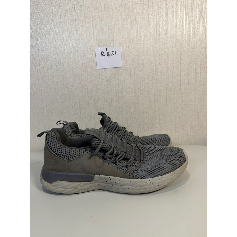 Sampson Mens Gray Mesh Athletic Sneakers Low Top Walking Shoes 10.5